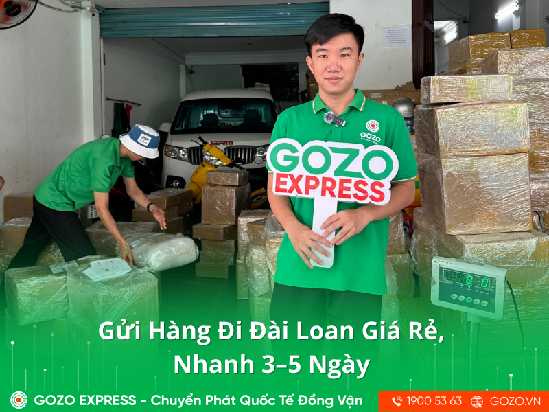 Gửi Hàng Đi Đài Loan Giá Rẻ, Nhanh 3–5 Ngày | Bảng Giá & Dịch Vụ GOZO Express