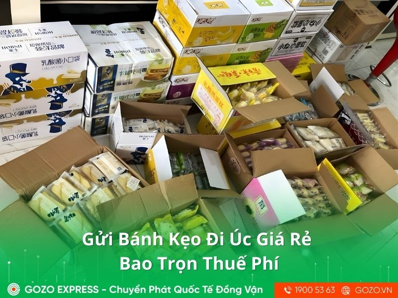 Gửi Bánh Kẹo Đi Úc Giá Rẻ Bao Trọn Thuế Phí