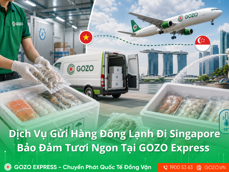 Dịch Vụ Gửi Hàng Đông Lạnh Đi Singapore Bảo Đảm Tươi Ngon Tại GOZO Express 